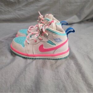 Nike Jordan Kids Pink and Blue Sneakers